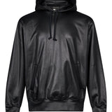 Felpa in satin nero 