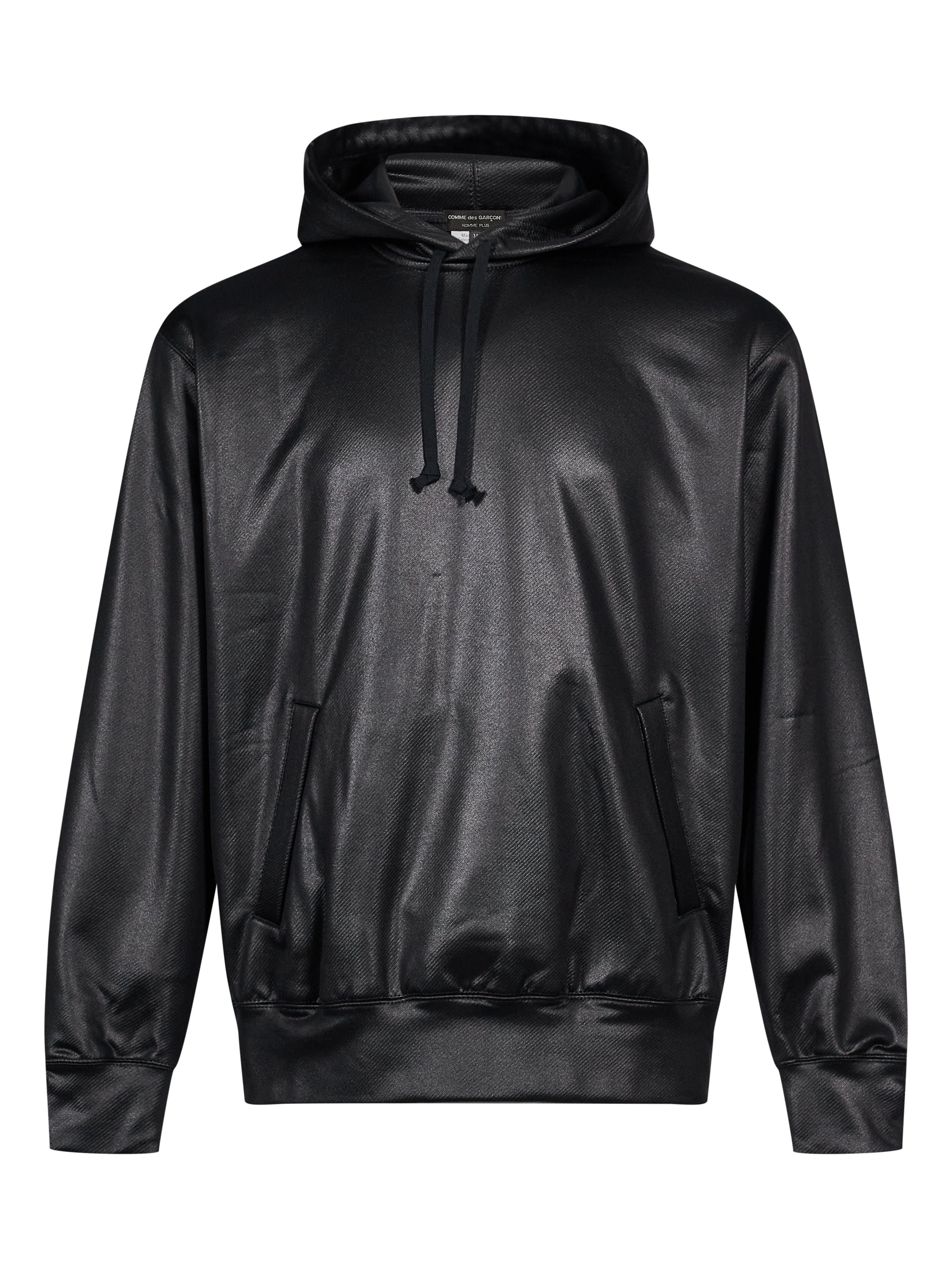 Felpa in satin nero 