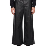 Pantaloni in satin nero 