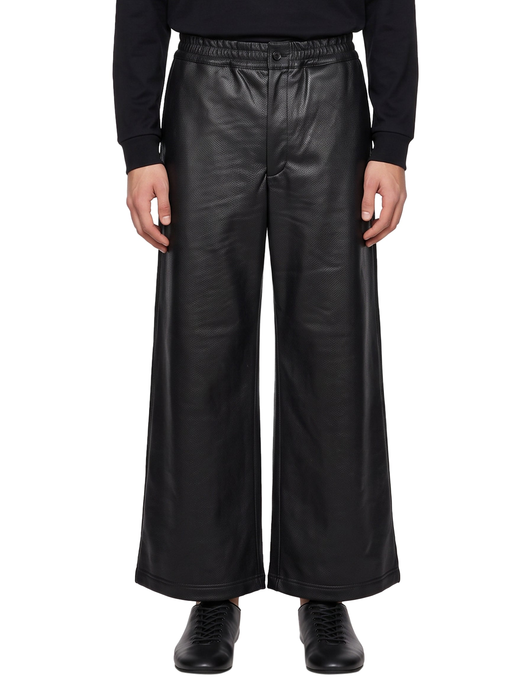 Pantaloni in satin nero 