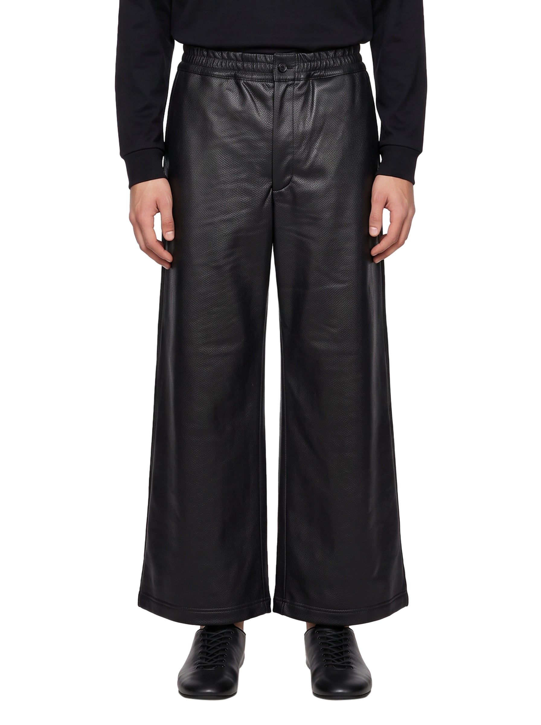 Pantaloni in satin nero 