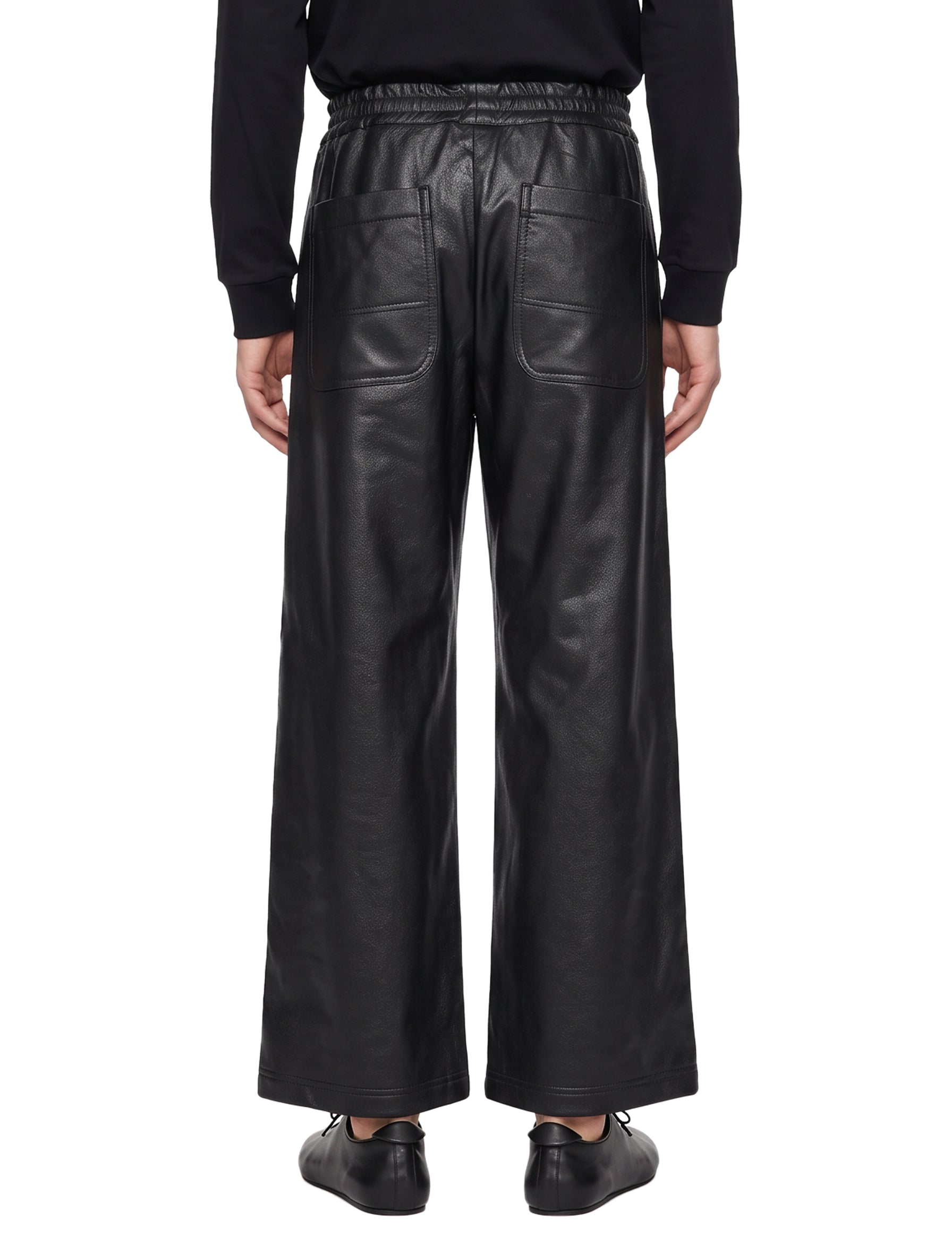 Pantaloni in satin nero 