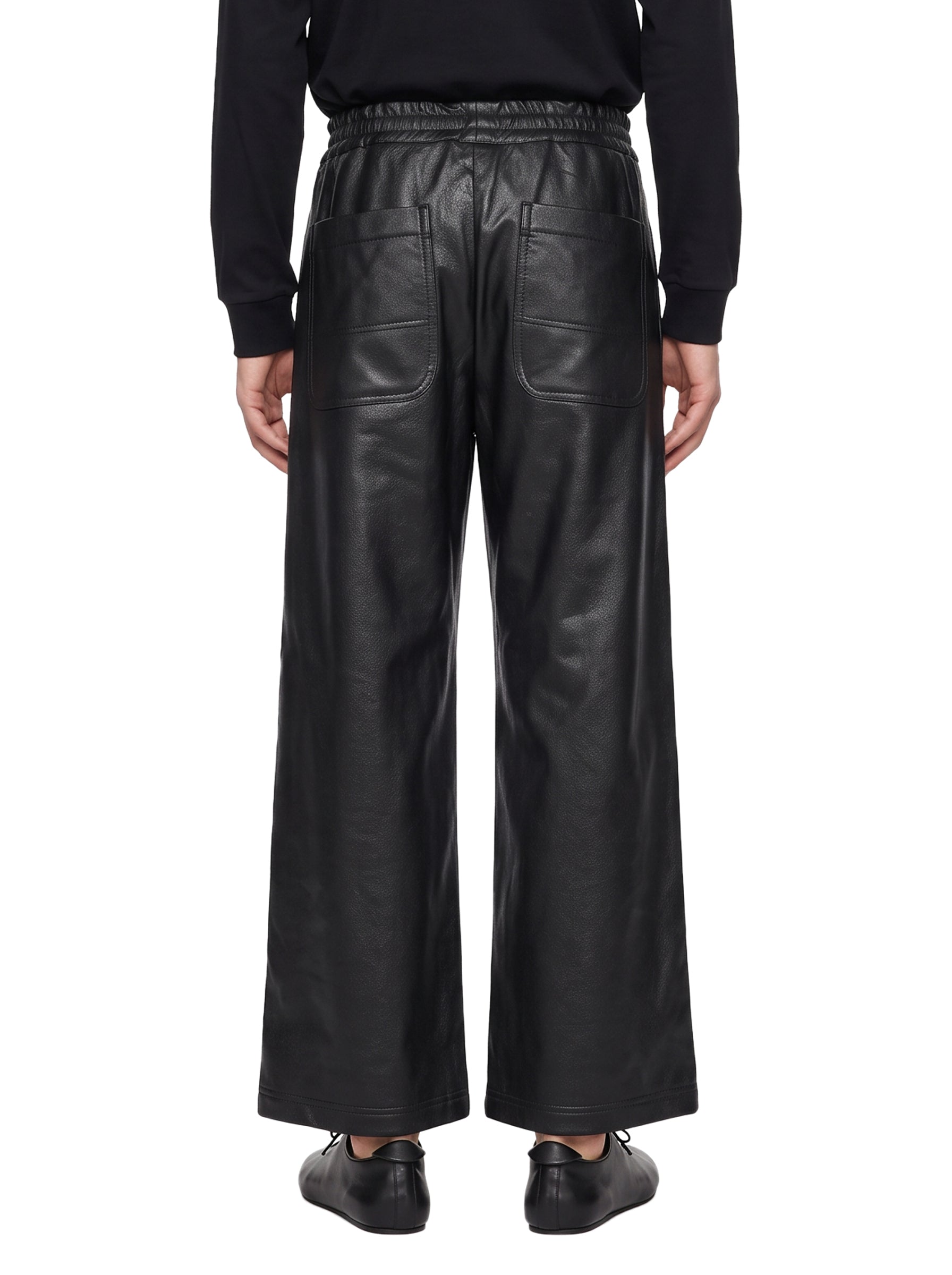 Pantaloni in satin nero 