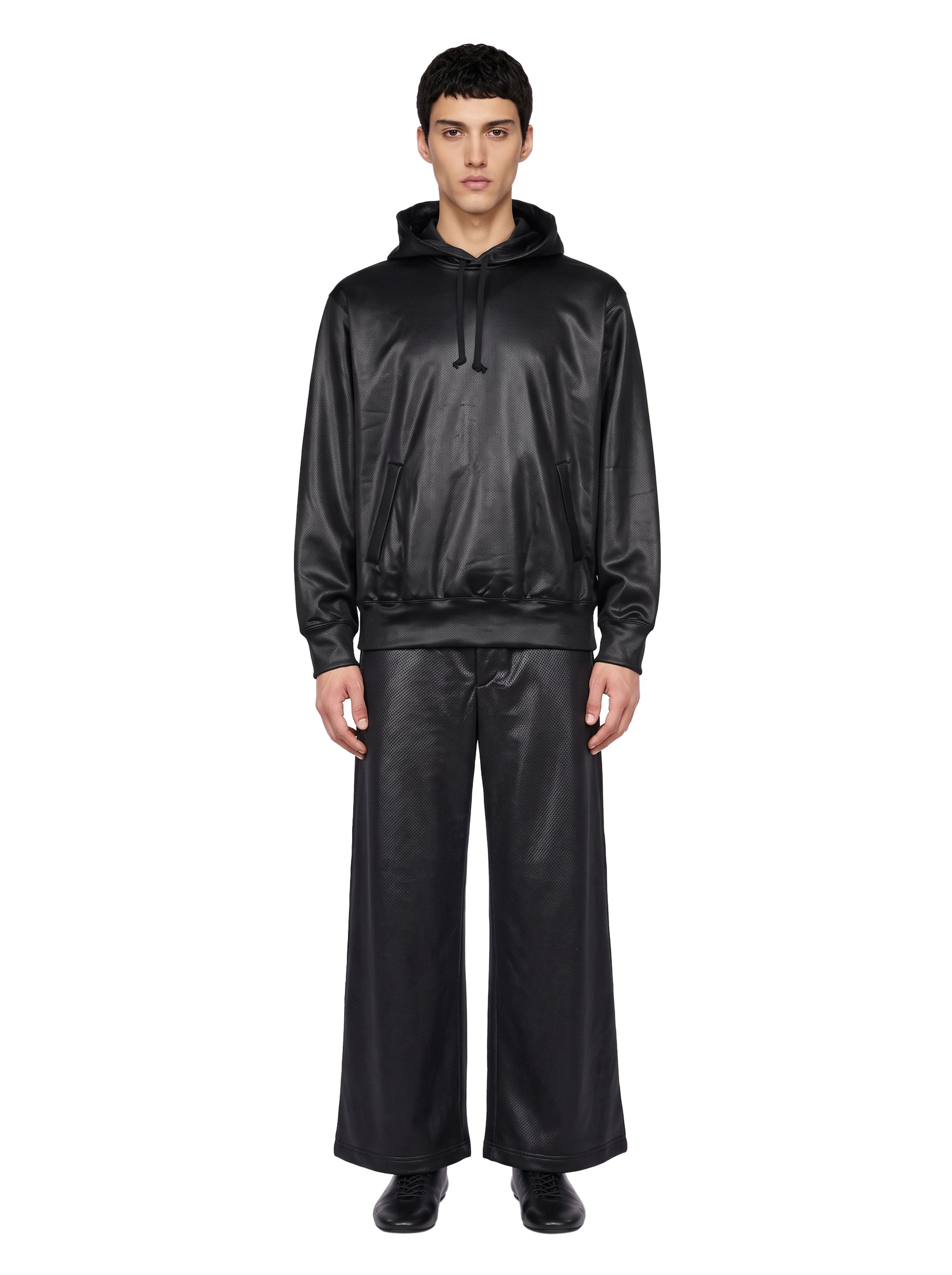 Pantaloni in satin nero 