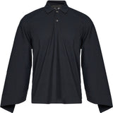T-shirt con colletto polo in nero 