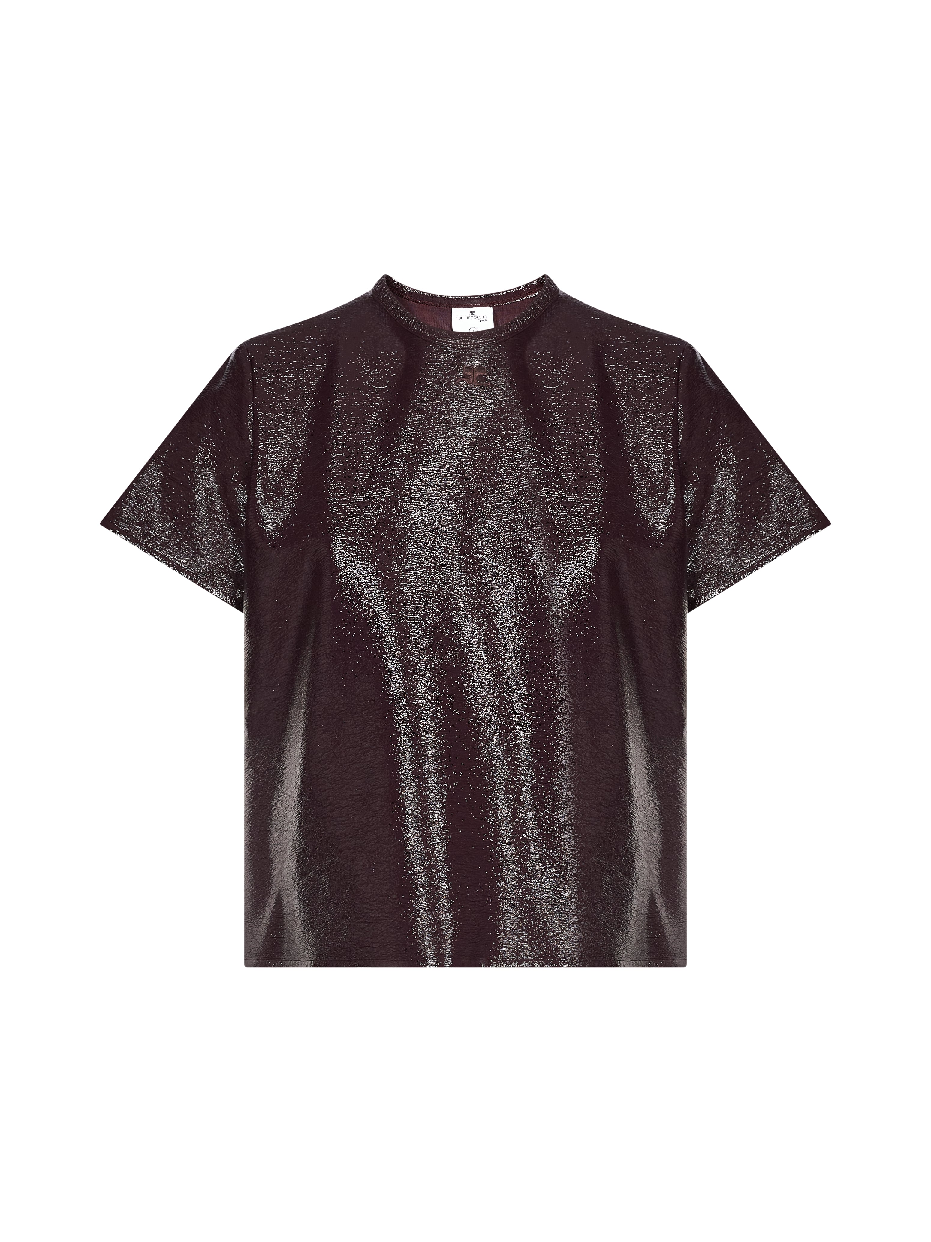 Top in vinile bordeaux 