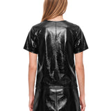 Top in vinile nero 