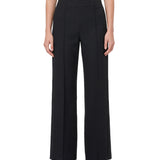 Pantaloni flare in twill nero 