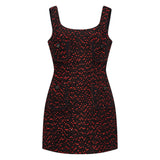 Abito corto tweed in nero 