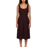 Abito midi tweed nero 