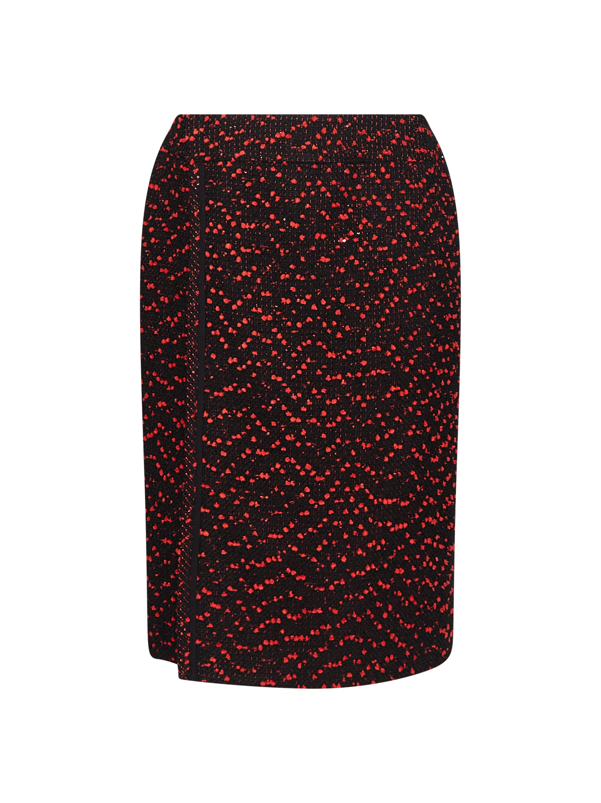 Gonna midi in tweed nero 