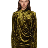 Abito drappeggiato in verde 