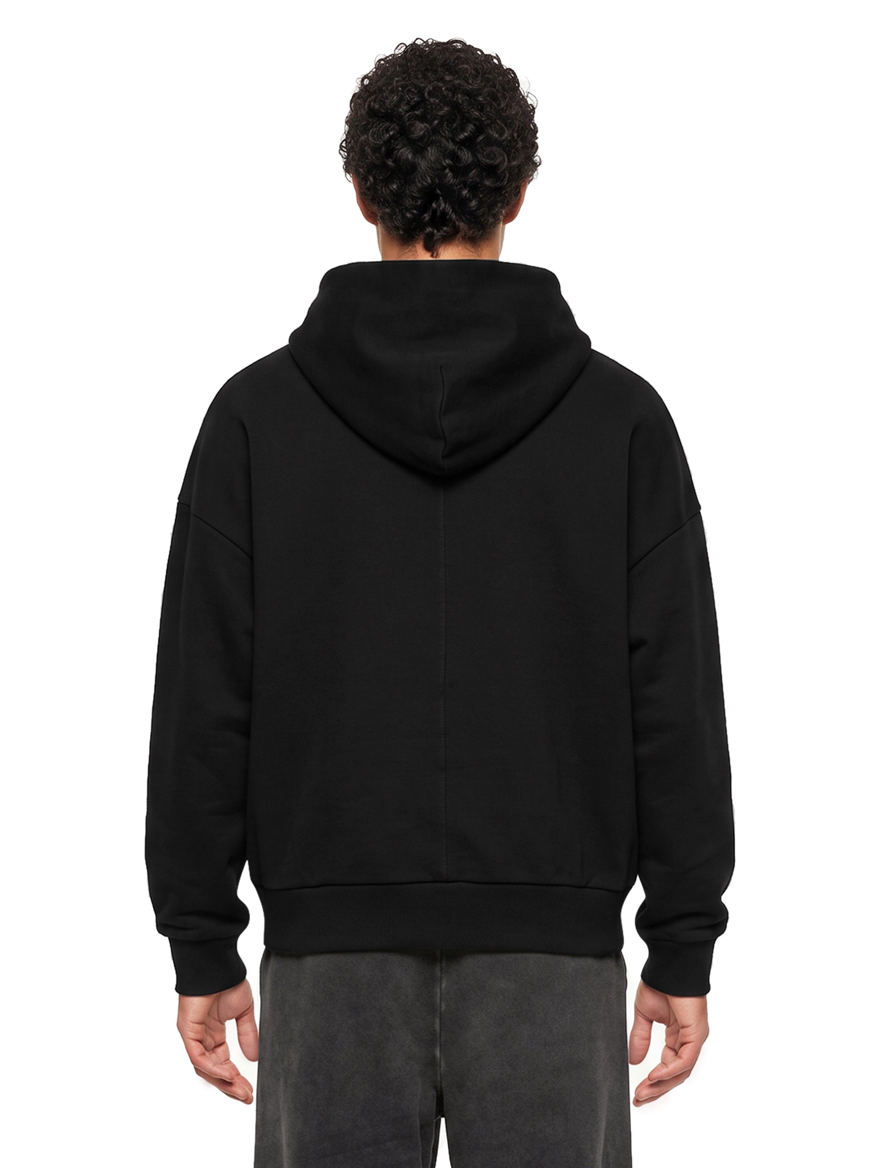 Felpa con cappuccio Heavy Hood in nero 