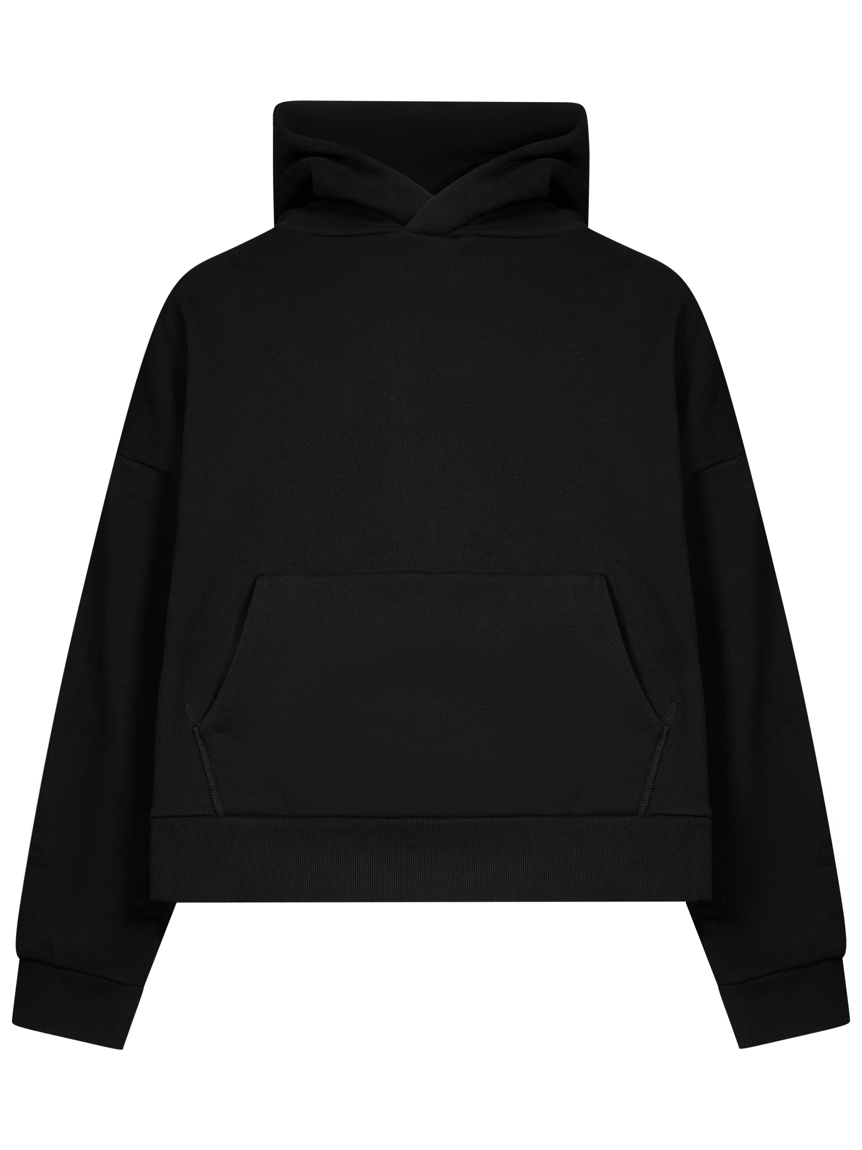 Felpa con cappuccio Heavy Hood in nero 