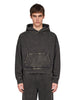 Heavy hooded sweatshirt in charcoal grey