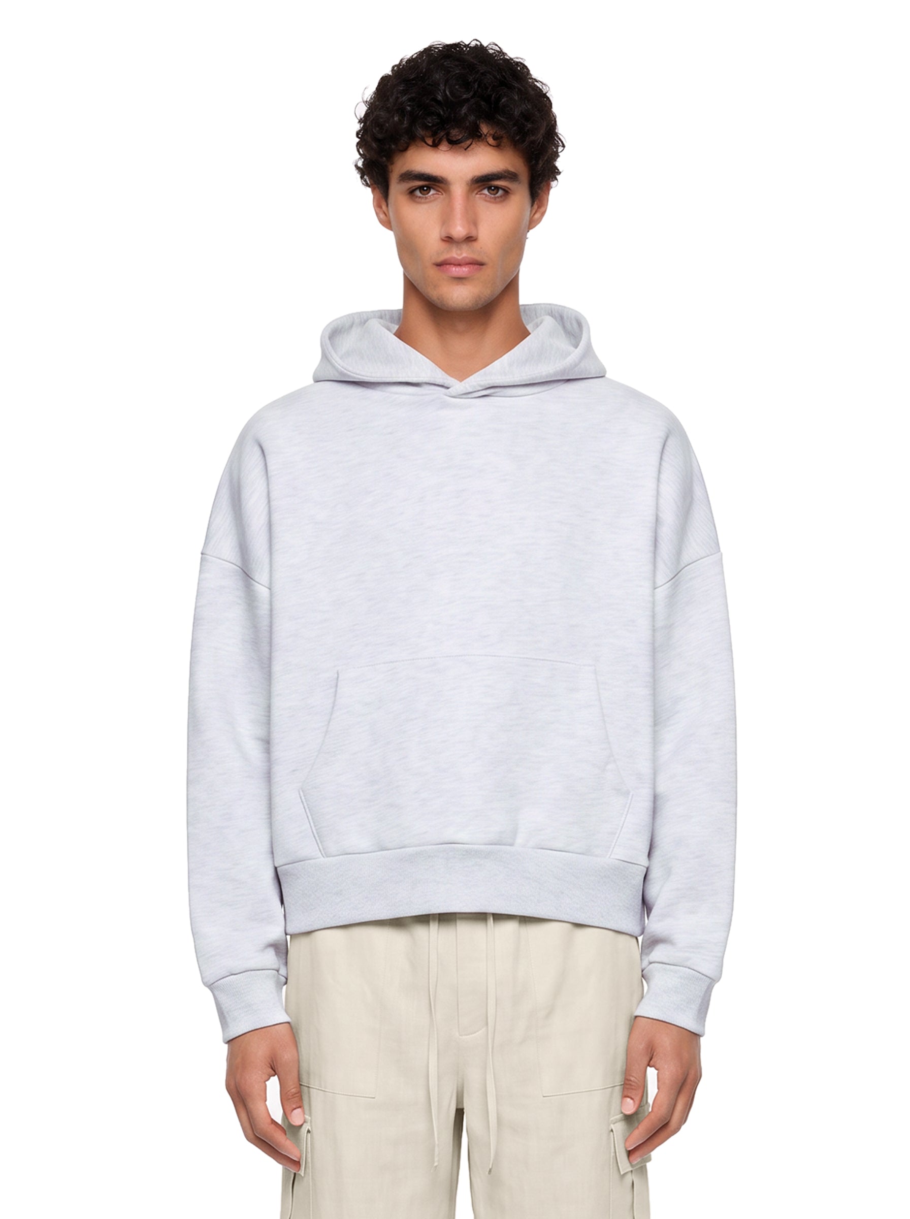 Felpa con cappuccio Heavy Hood in grigio ghiaccio 