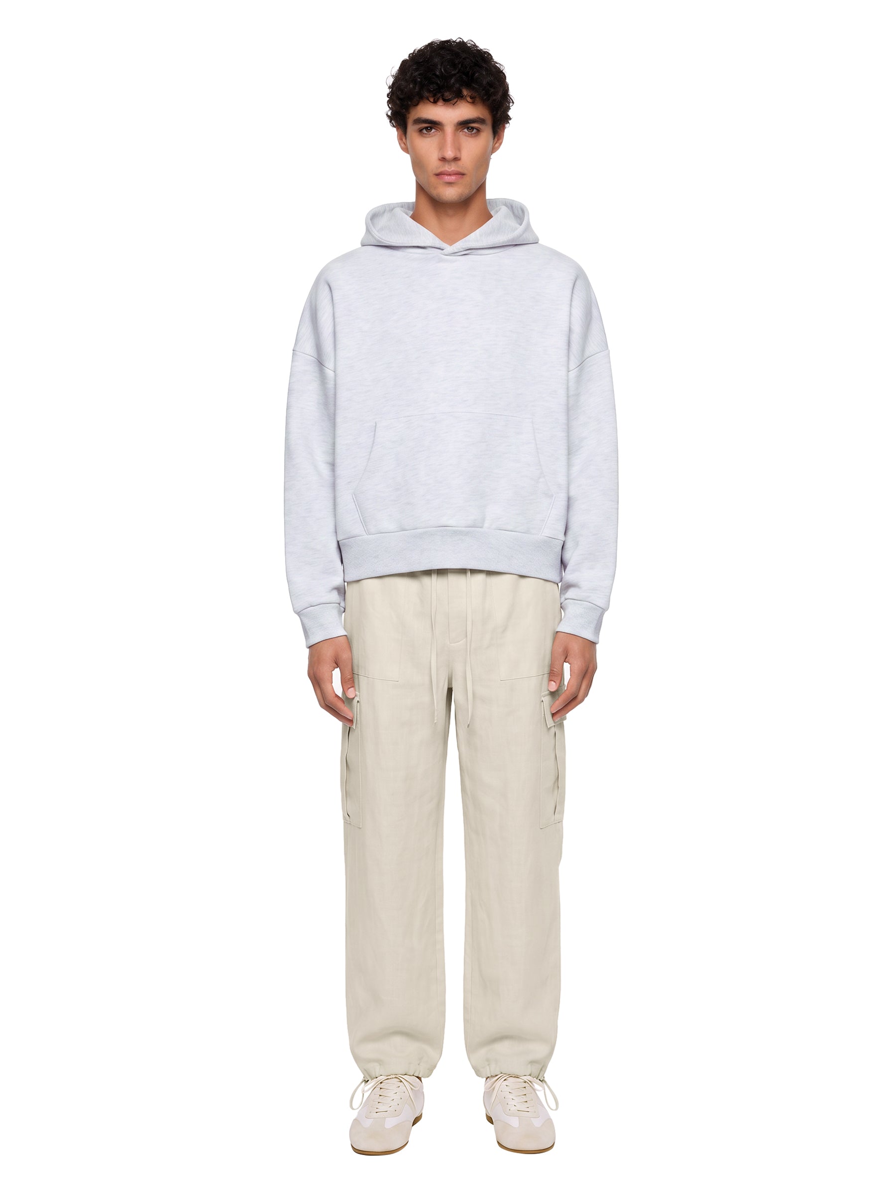 Felpa con cappuccio Heavy Hood in grigio ghiaccio 