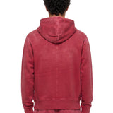 Felpa con cappuccio in rosso 