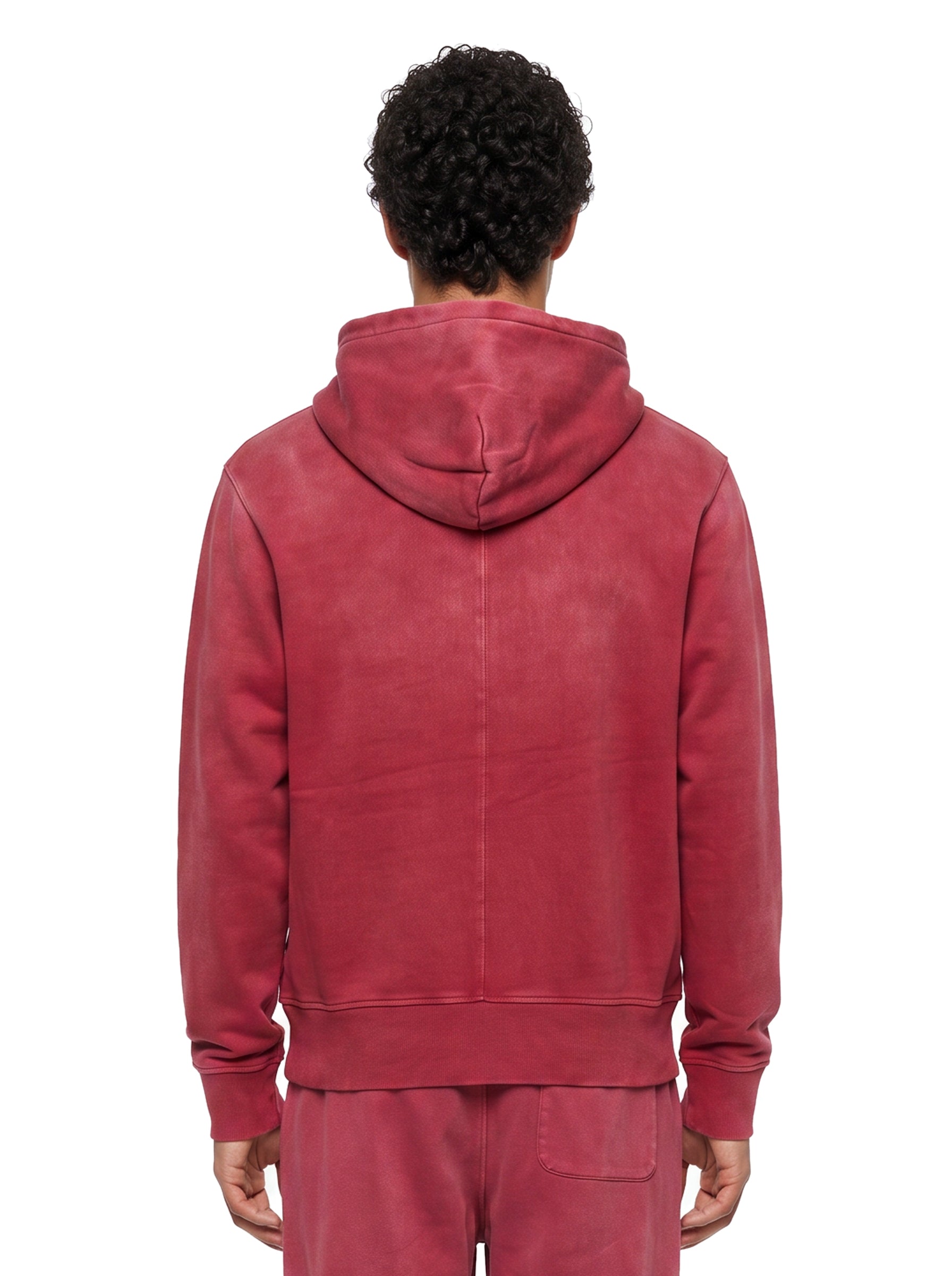 Felpa con cappuccio in rosso 