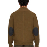 Maglia con scollo a V in verde khaki 
