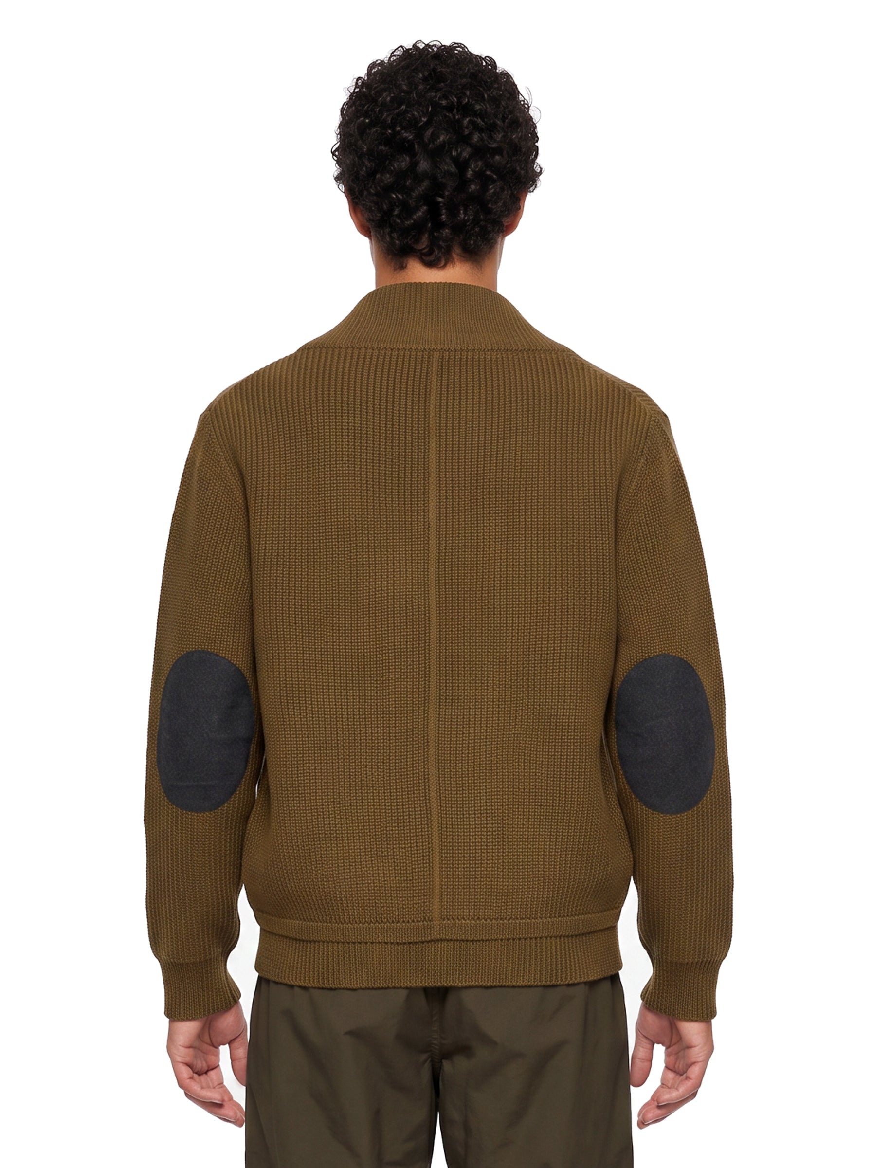 Maglia con scollo a V in verde khaki 