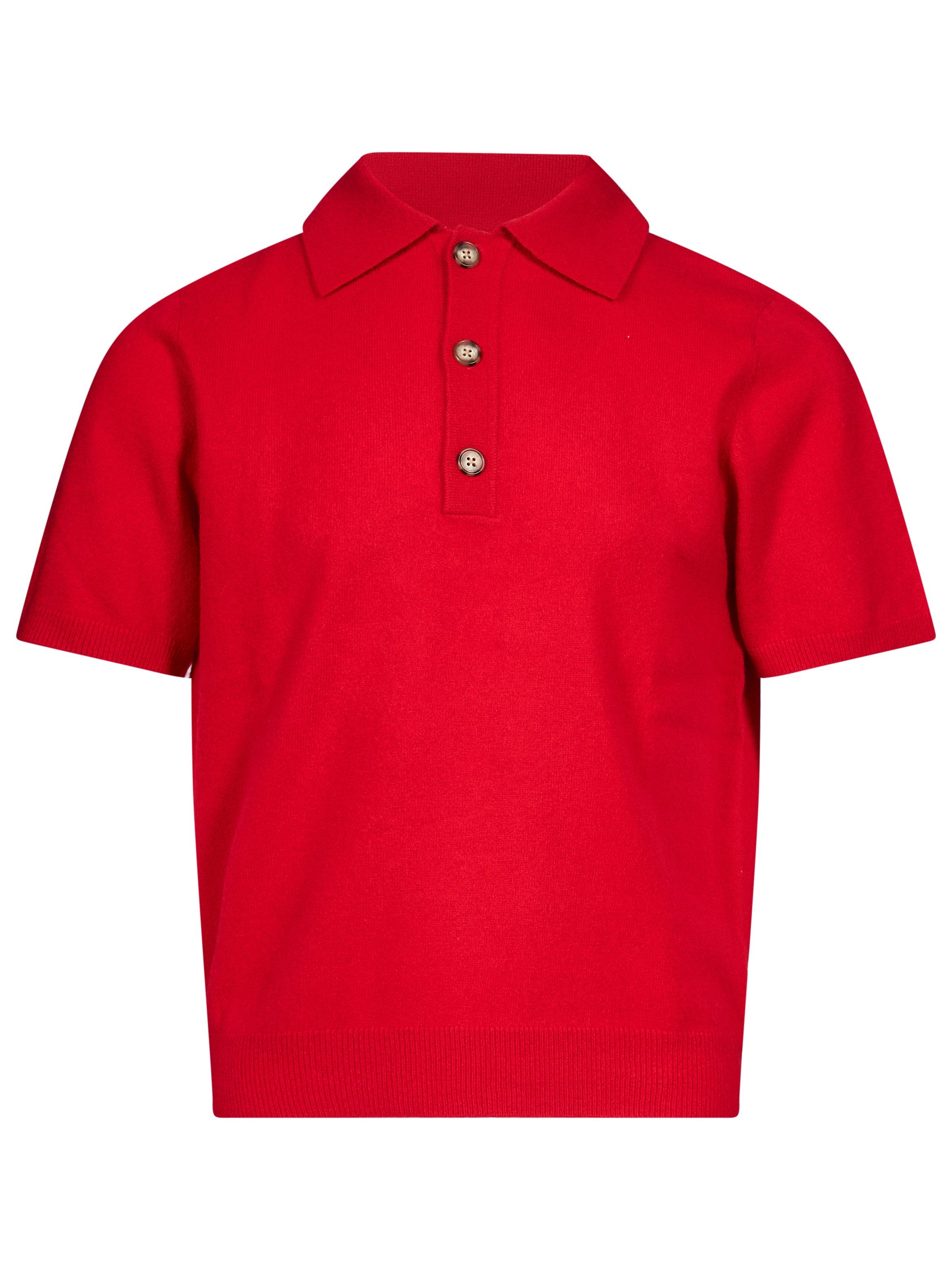 Polo in maglia a manica corta in rosso 