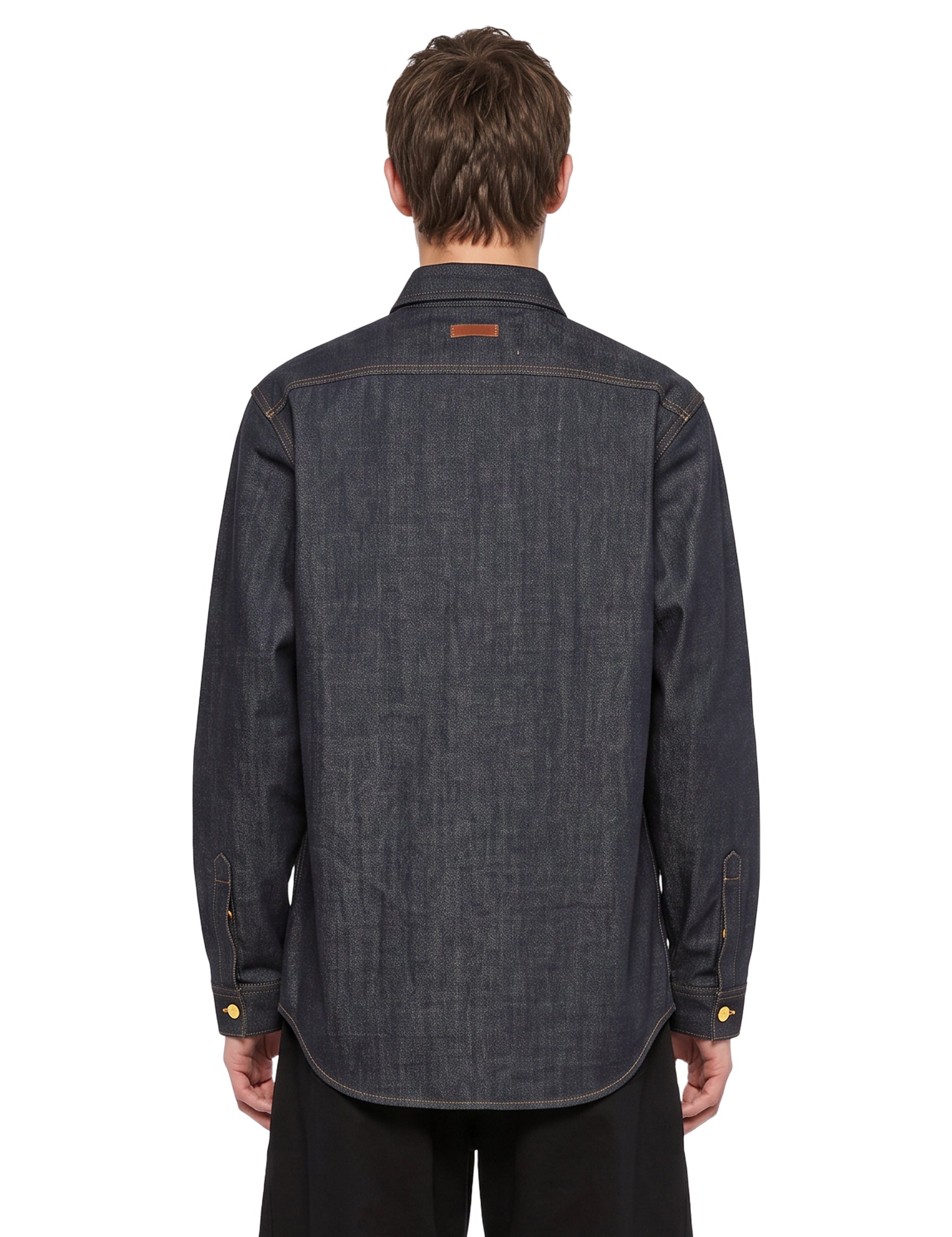 Camicia in denim oversize in blu 