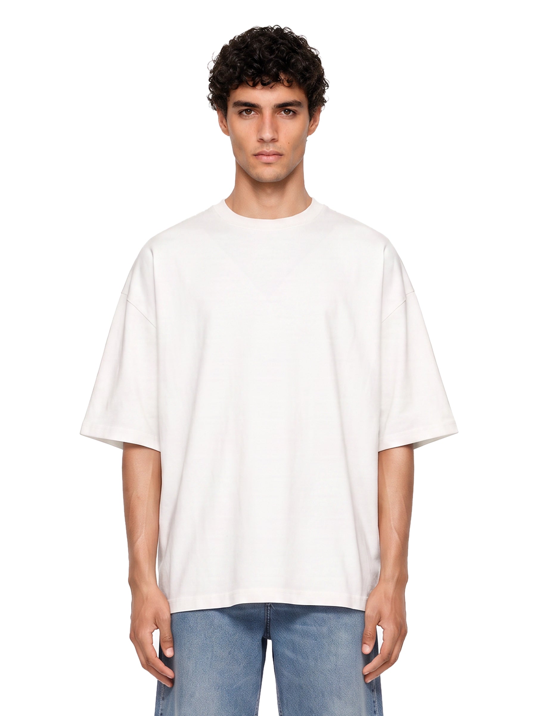 T-shirt boxy in bianco 