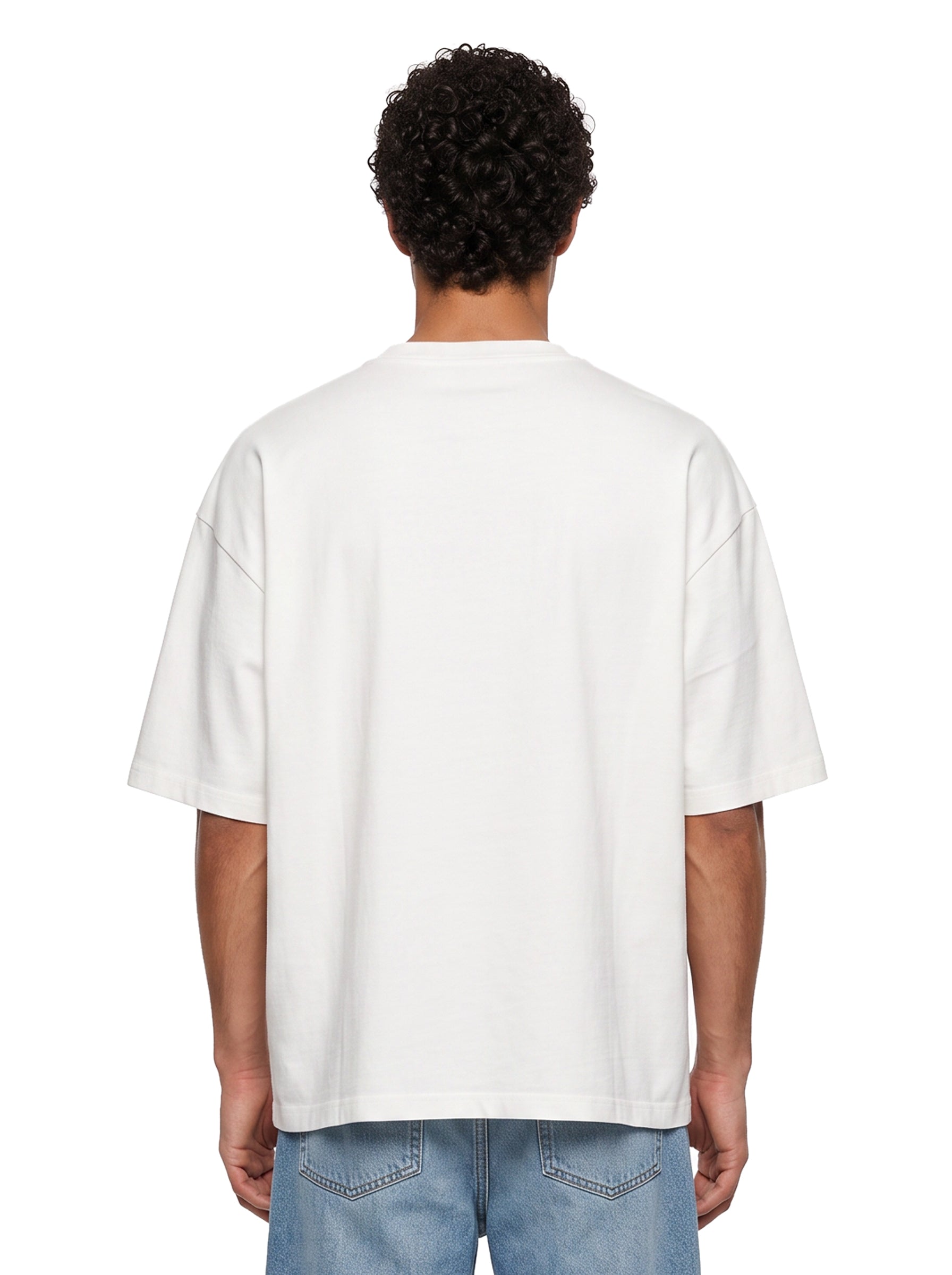 T-shirt boxy in bianco 