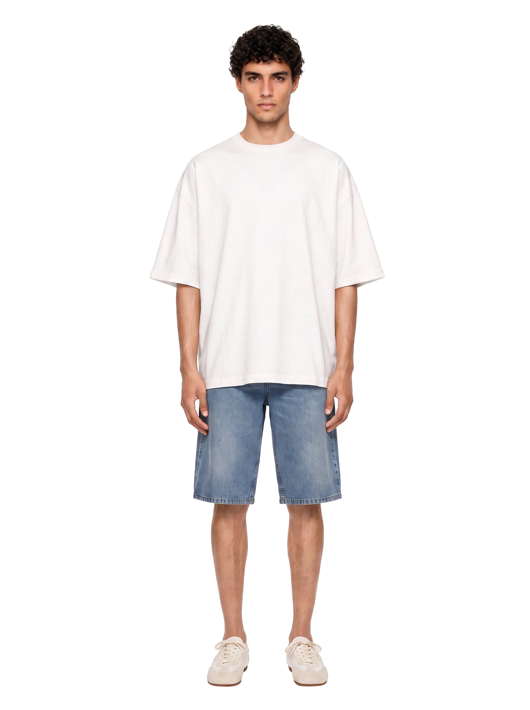 T-shirt boxy in bianco 