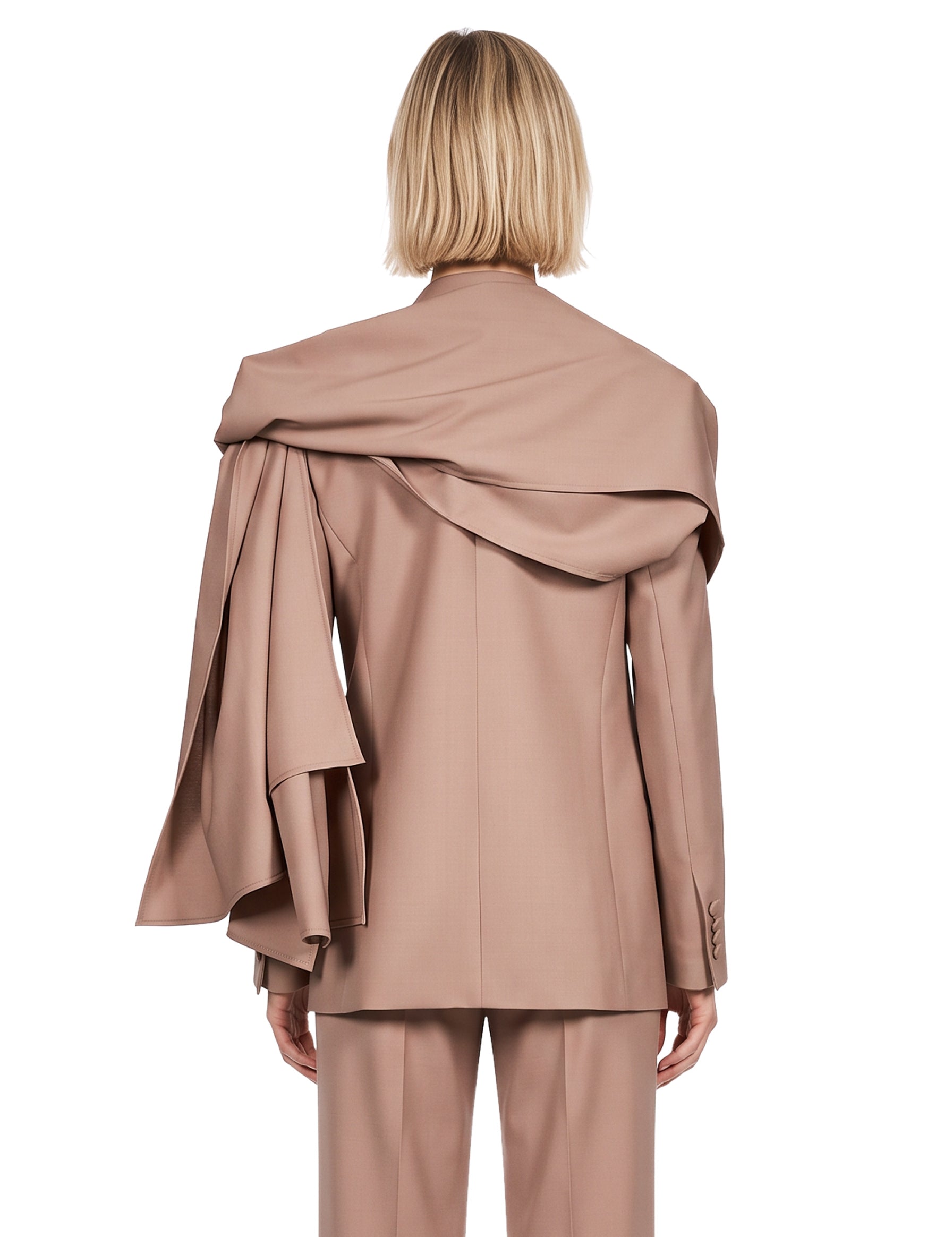 Blazer doppiopetto in beige 