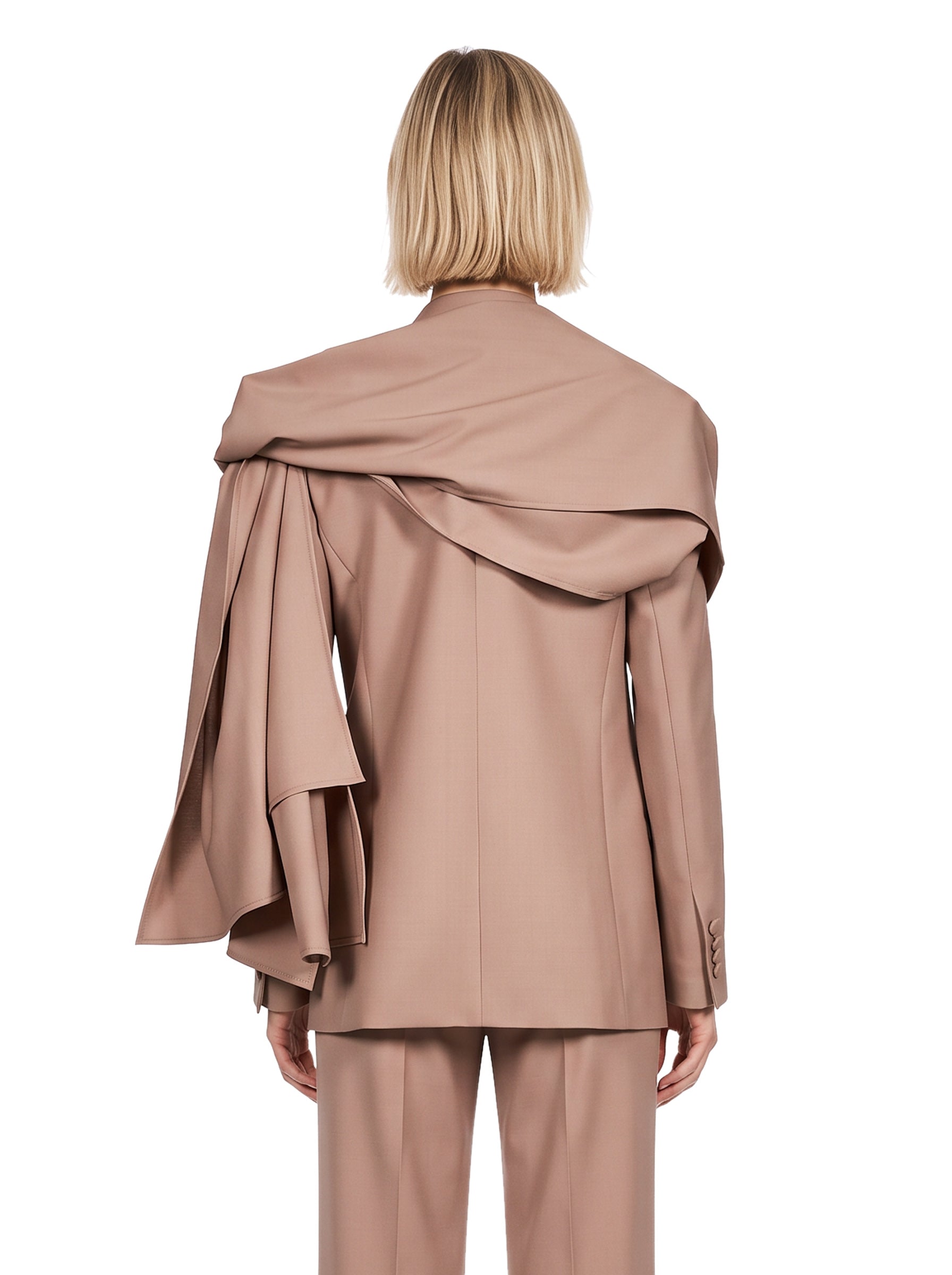 Blazer doppiopetto in beige 