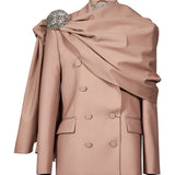 Blazer doppiopetto in beige 