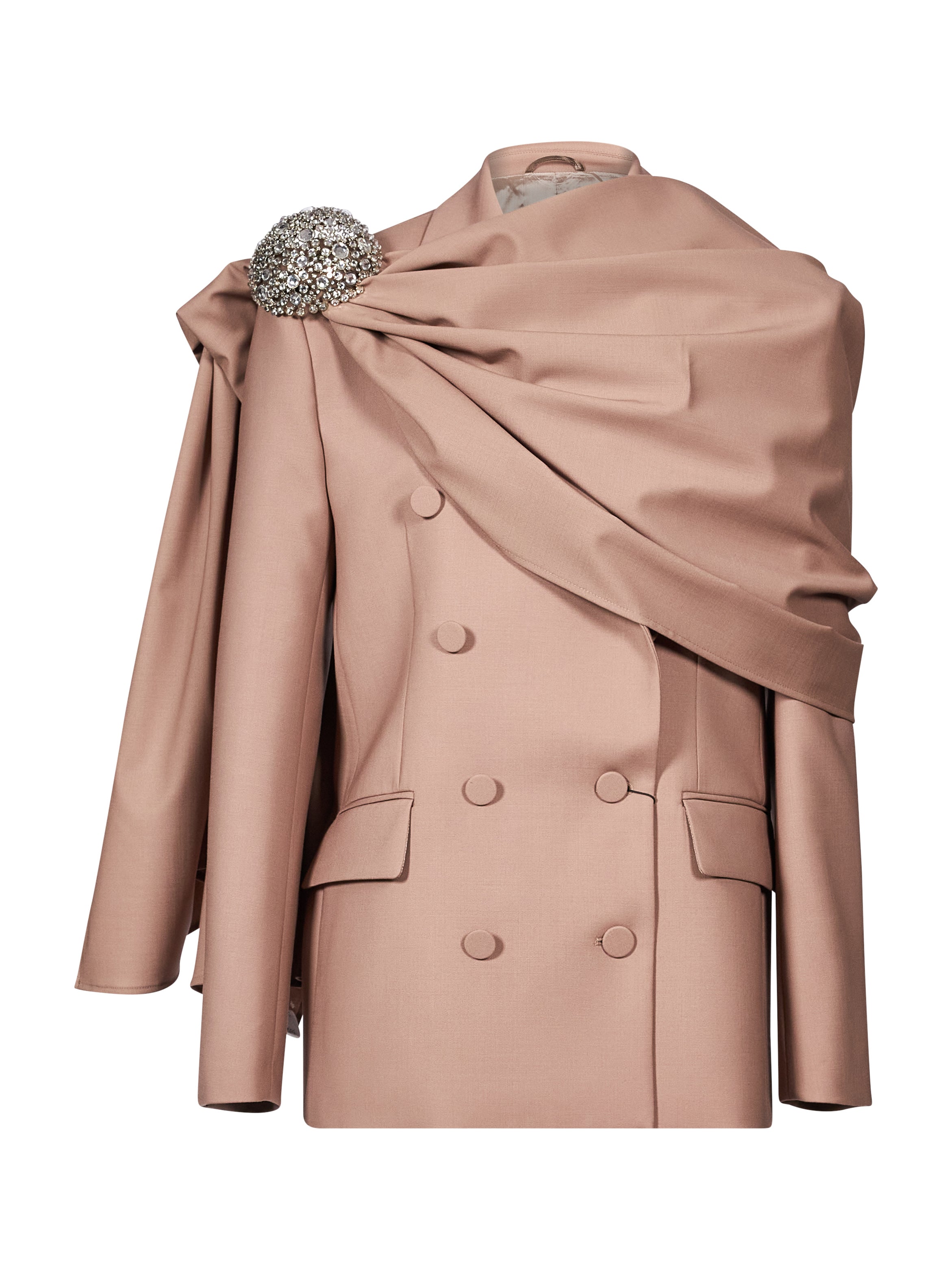Blazer doppiopetto in beige 