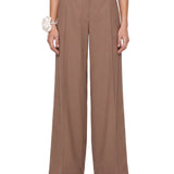 Pantaloni a gamba dritta in marrone 