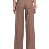 Pantaloni a gamba dritta in marrone 