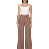 Pantaloni a gamba dritta in marrone 