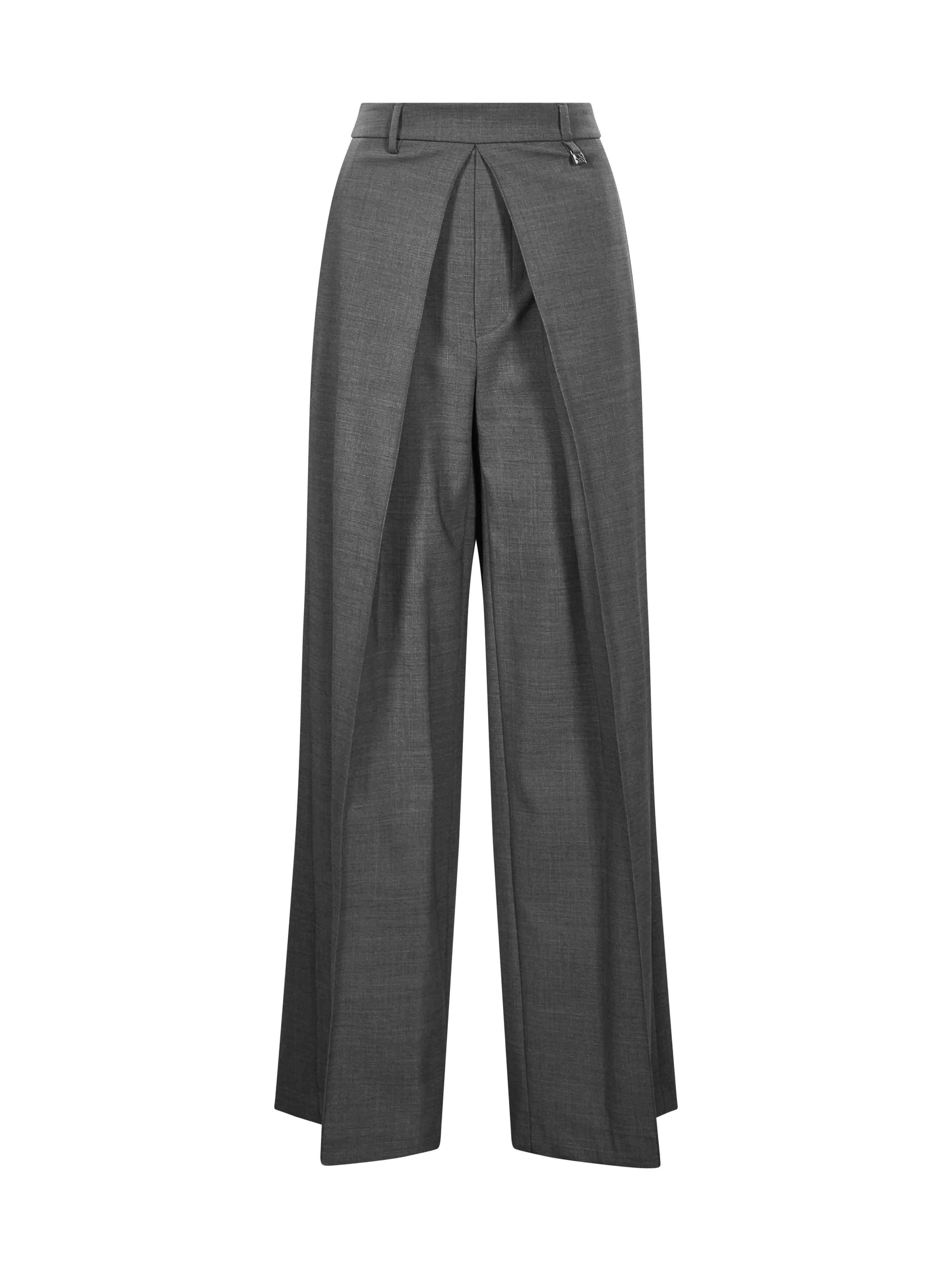 Pantaloni sartoriale a gamba ampia in grigio 