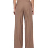 Pantaloni con inserti a portafoglio in marrone 