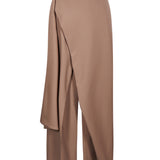 Pantaloni con inserti a portafoglio in marrone 