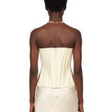 Top bustier in avorio 