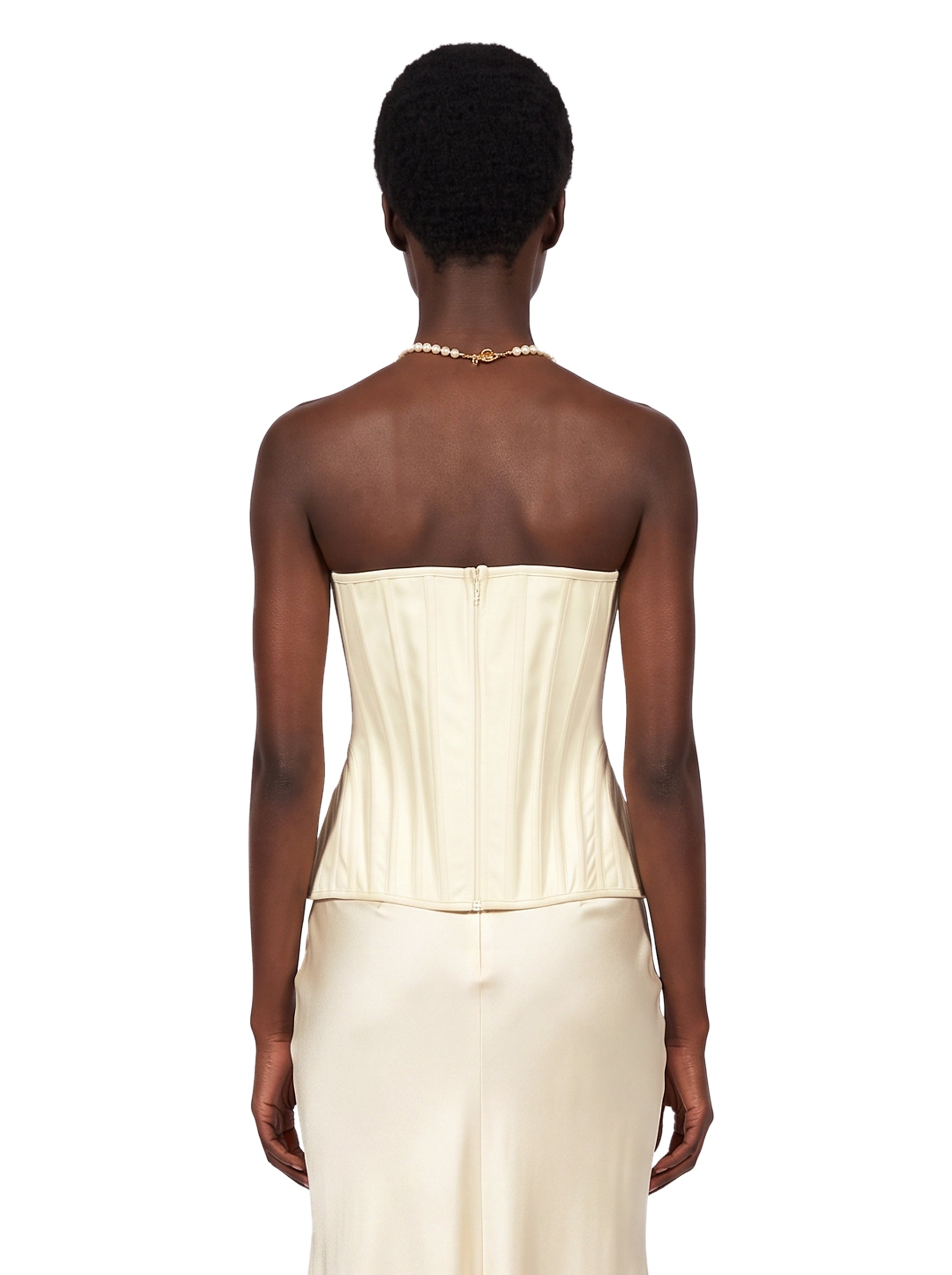 Top bustier in avorio 