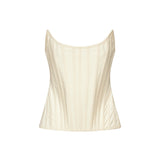 Top bustier in avorio 