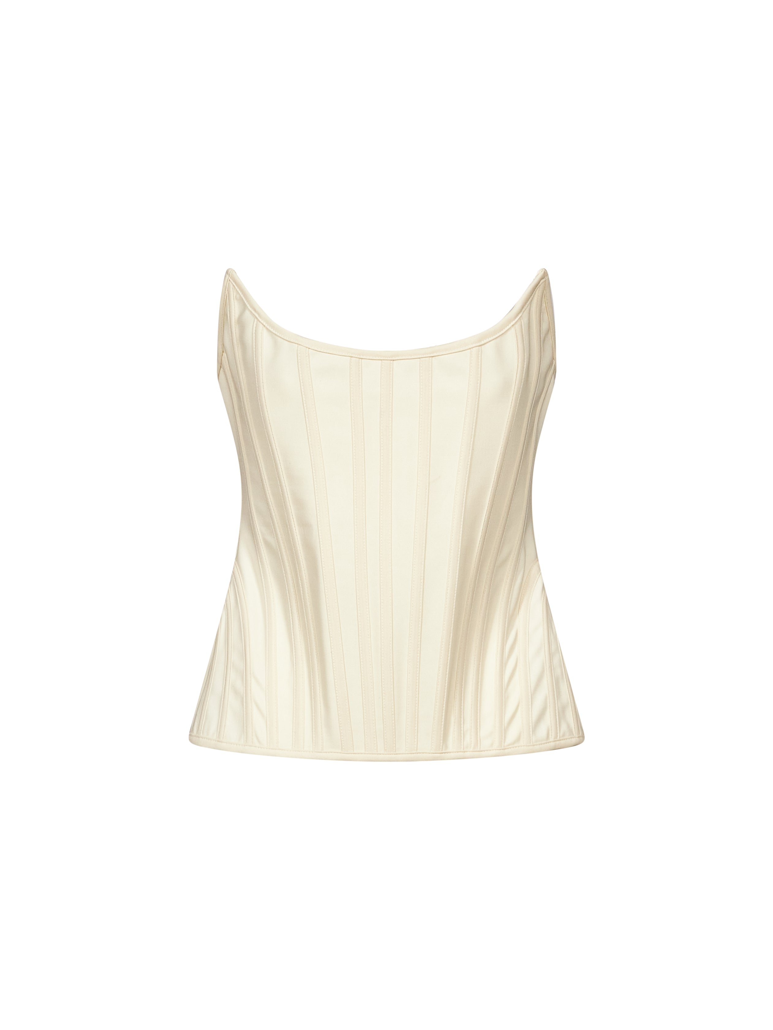 Top bustier in avorio 