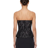Corsetto in pizzo nero 