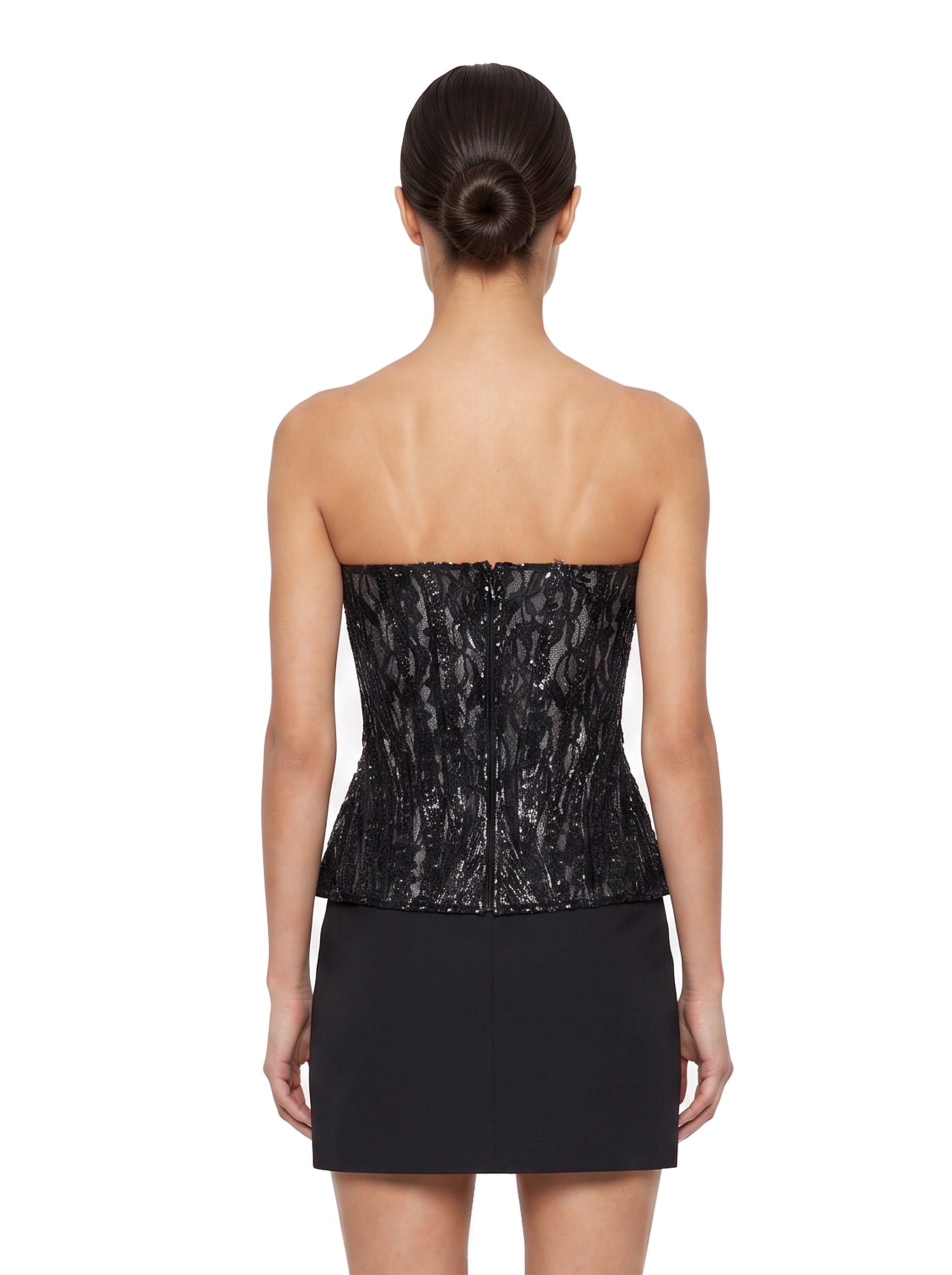 Corsetto in pizzo nero 