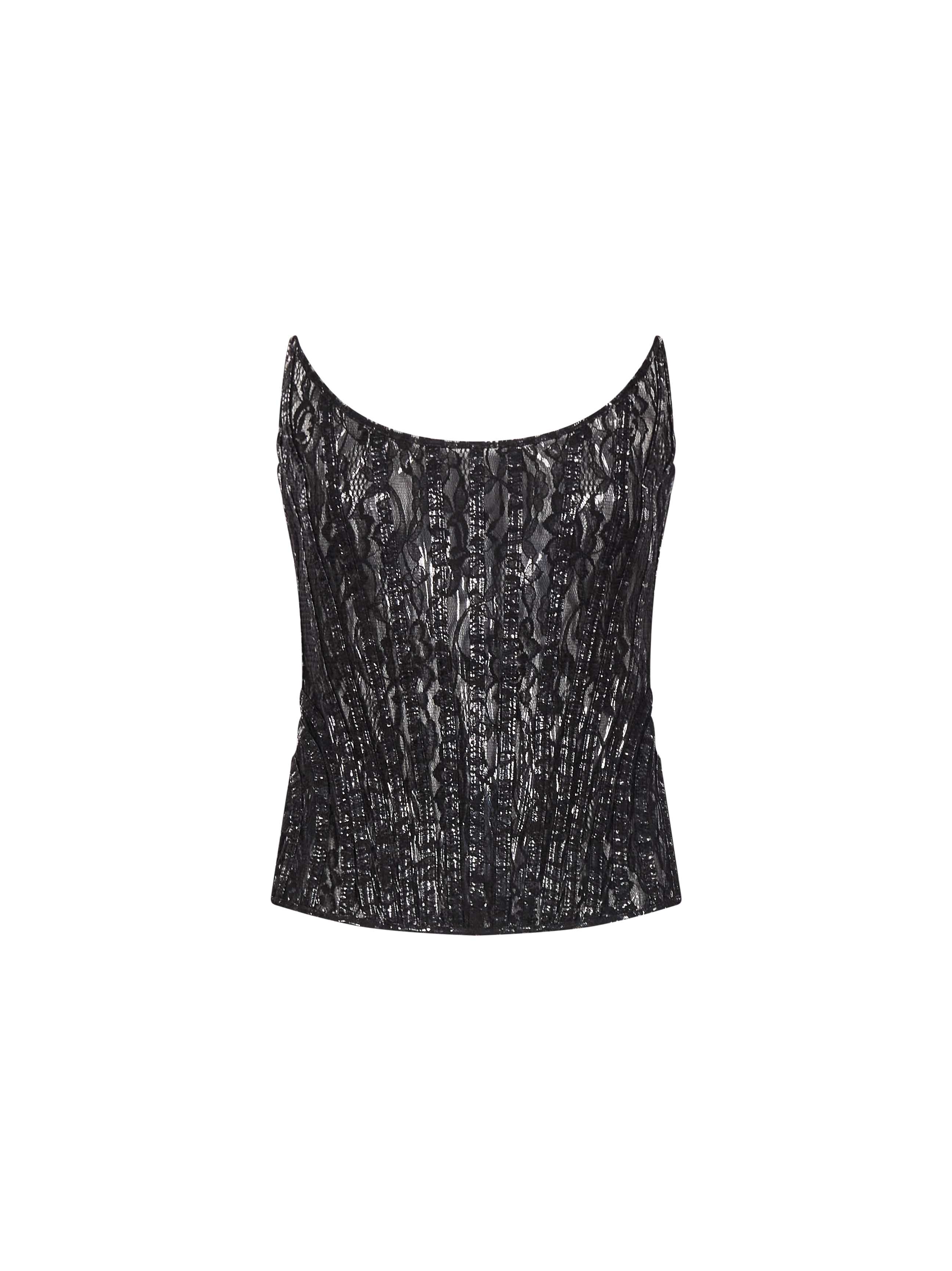 Corsetto in pizzo nero 
