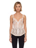 Top bustier in pizzo in bianco