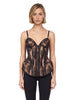 Top bustier in pizzo in nero