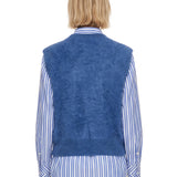 Maglia Belen smanicata in blu 